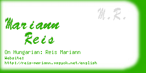 mariann reis business card